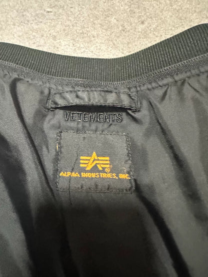 reversible bomber jacket by vetements ss17