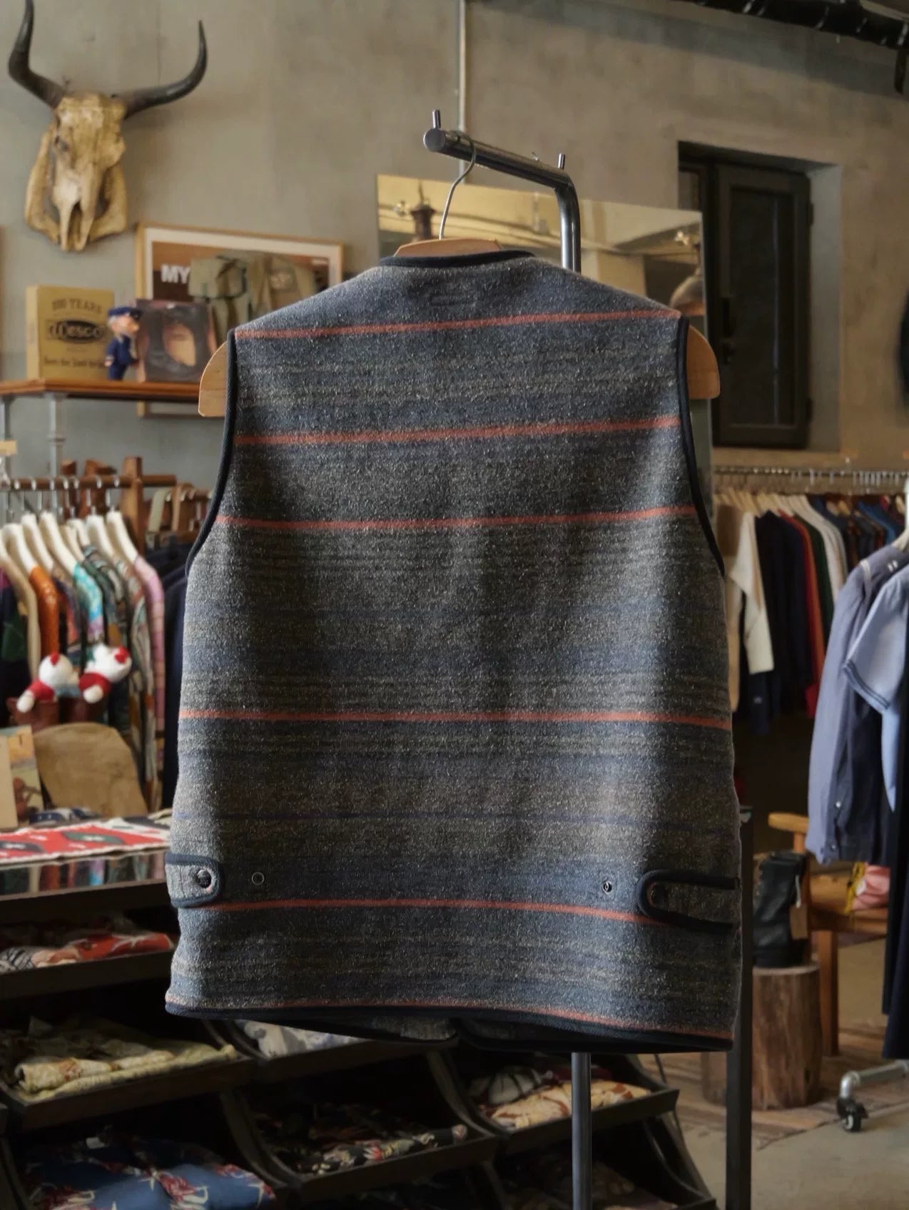 Kapital Multi-pocket Striped Vest