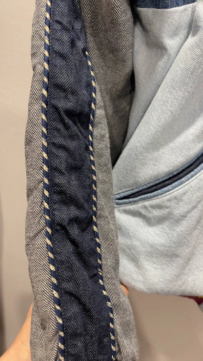 KAPITAL KOUNTRY Embroidered Patchwork Denim Jacket