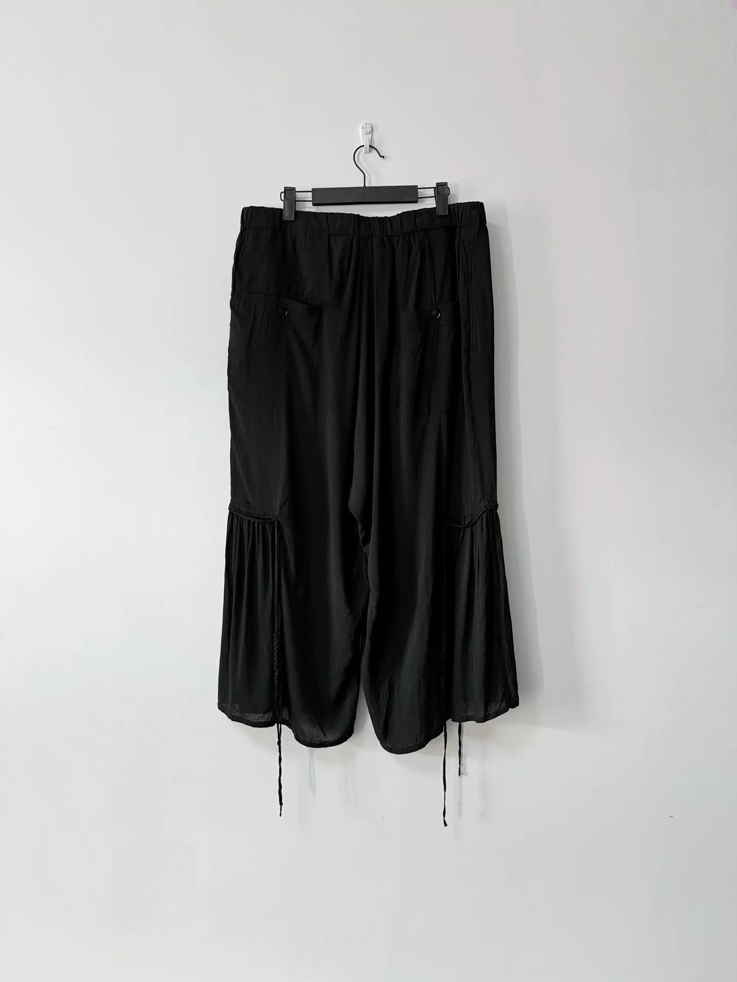 Yohji Yamamoto BLACK Scandal 19SS Wide-Leg Kendo Pants