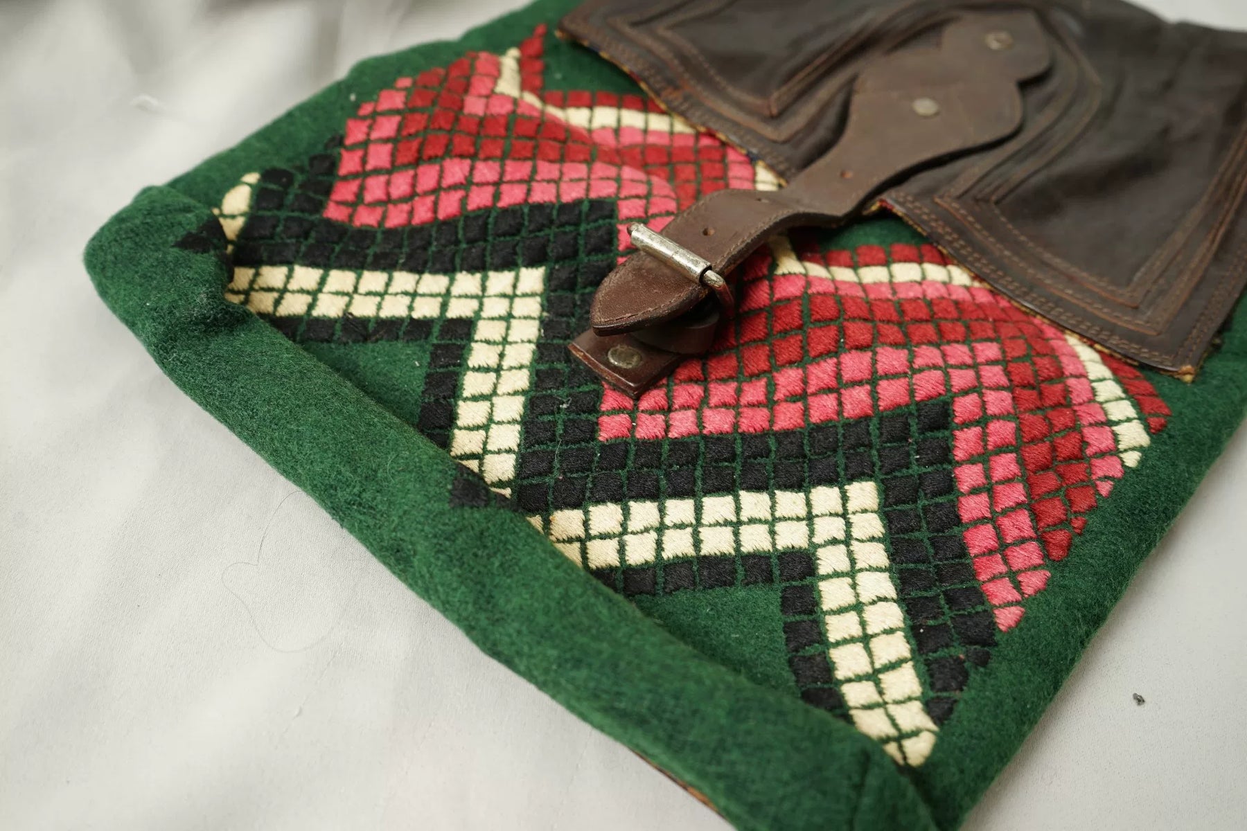 Dries Van Noten Grunge Ethnic Patchwork Shoulder Bag