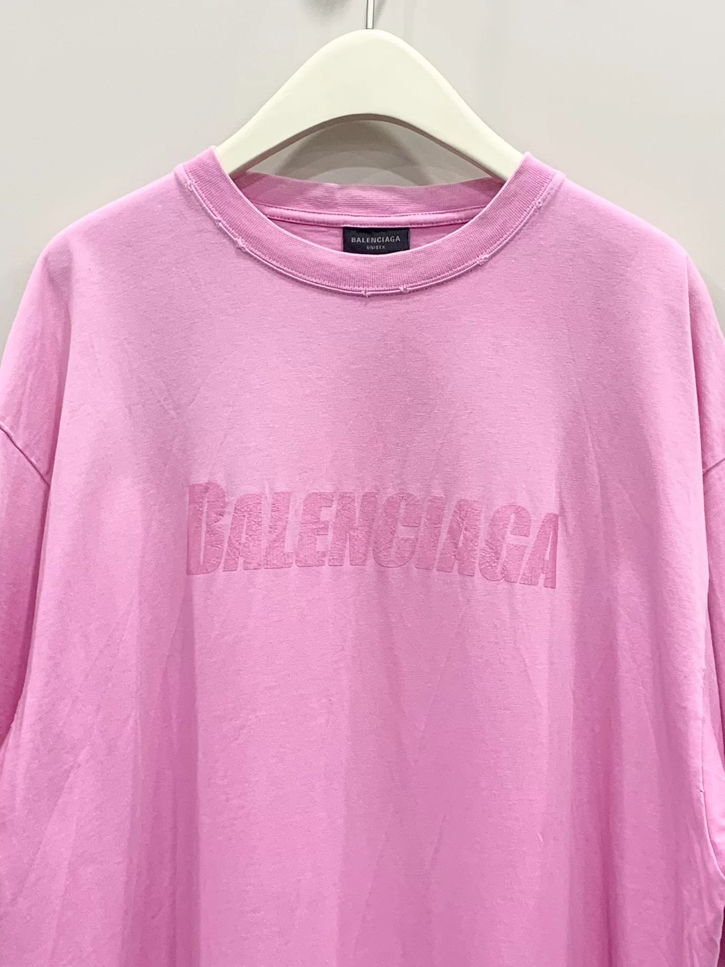 balenciaga pink short sleeve t-shirt xs