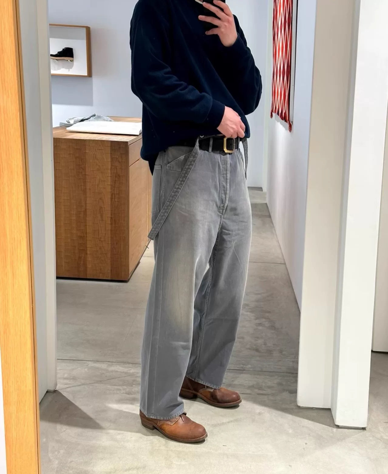 Visvim Kafka Braces Pants Grey