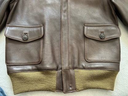 real mccoy A2 brown leather jacket
