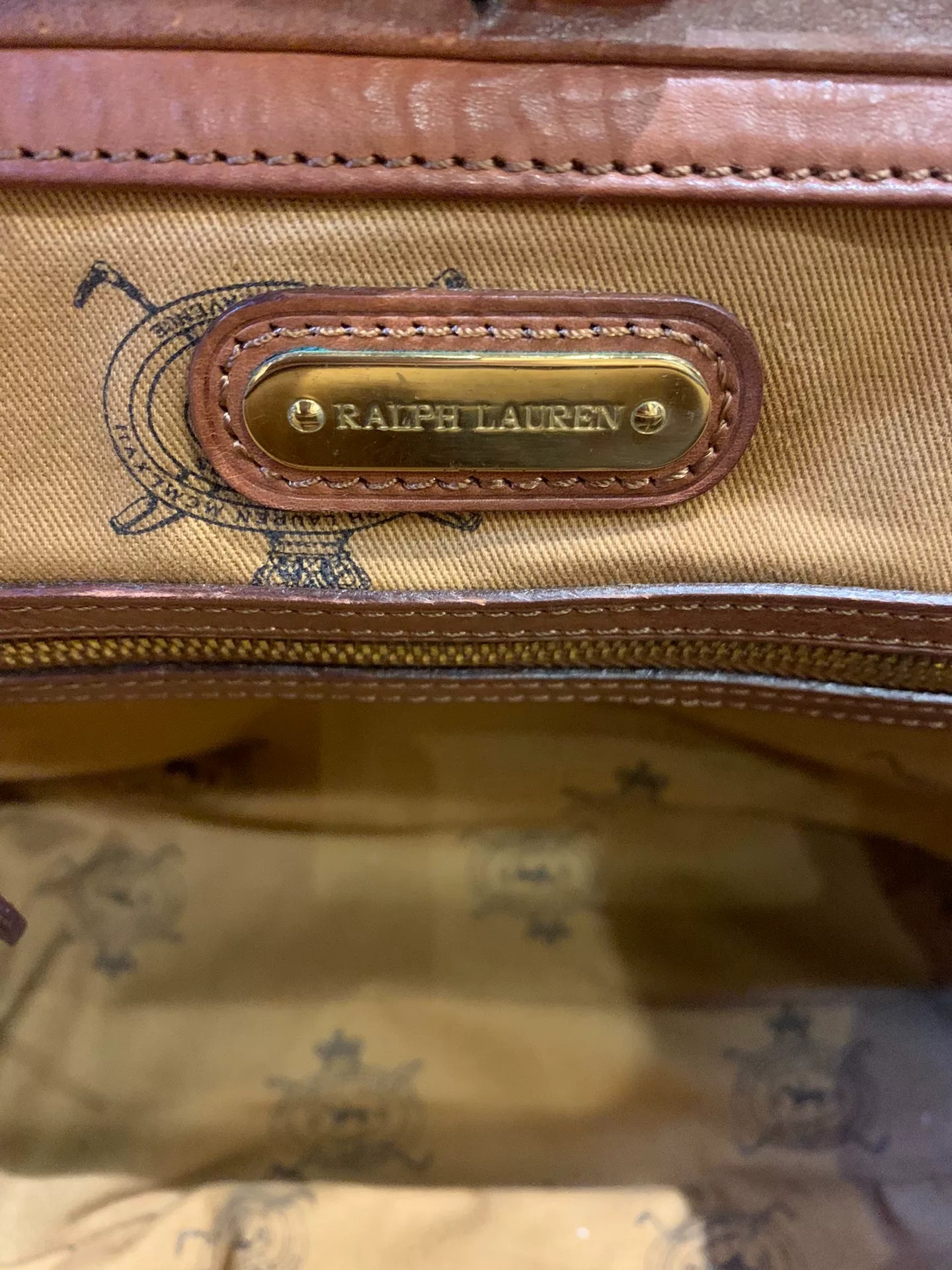 Ralph Lauren Old Main Line Leather Handbag