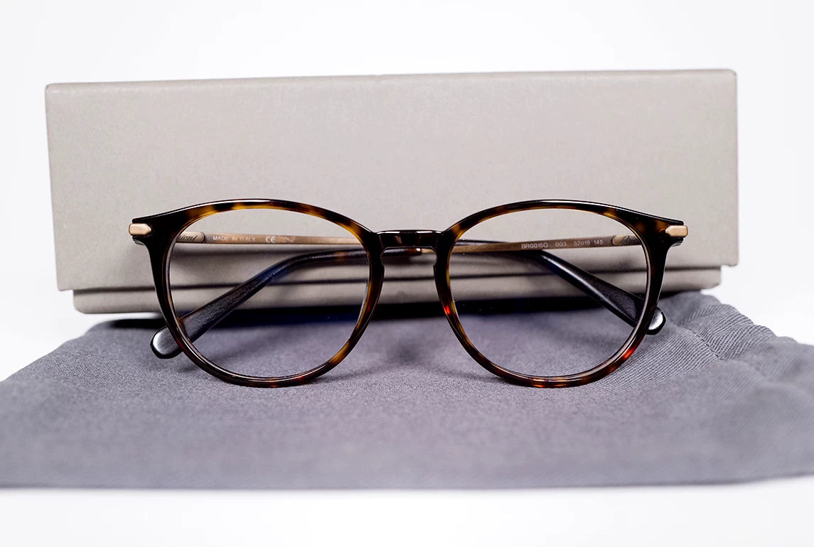 brioni round frame tortoiseshell glasses