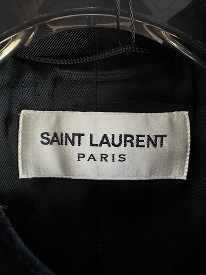 Saint Laurent Wool Coat with Gold Buttons