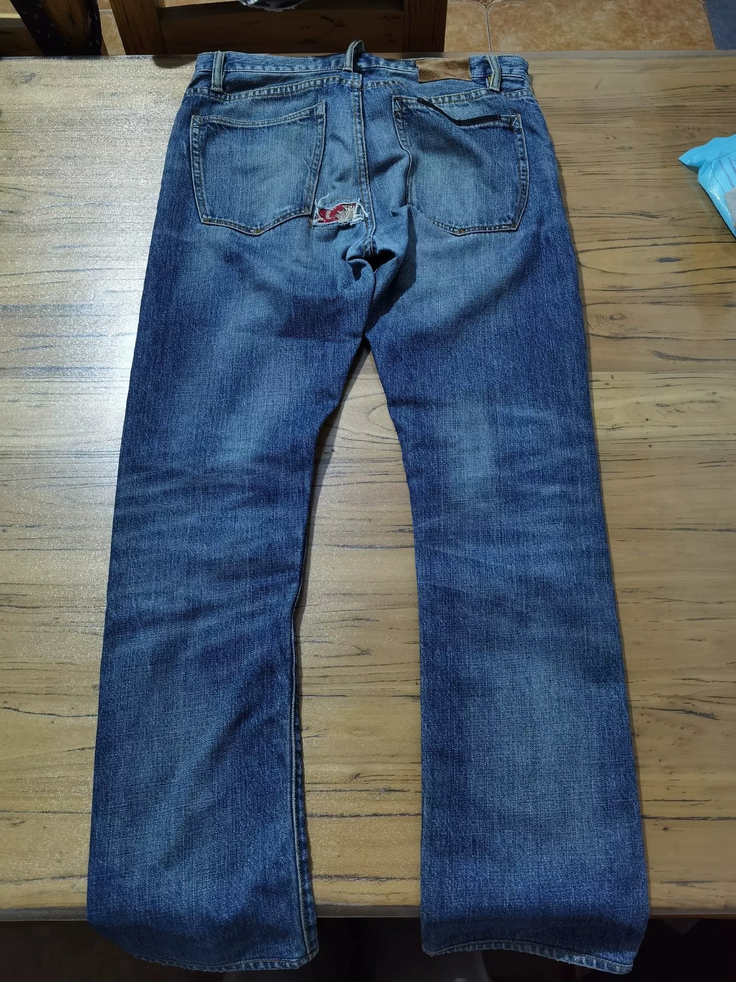 Ralph Lauren Extreme Distressed Patch Jeans