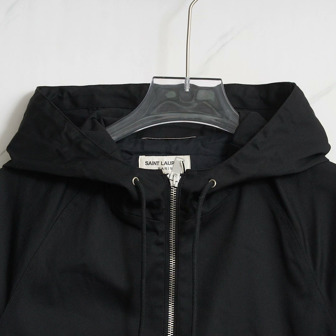 Saint Laurent Men's Hooded Double-Zip Jacket
