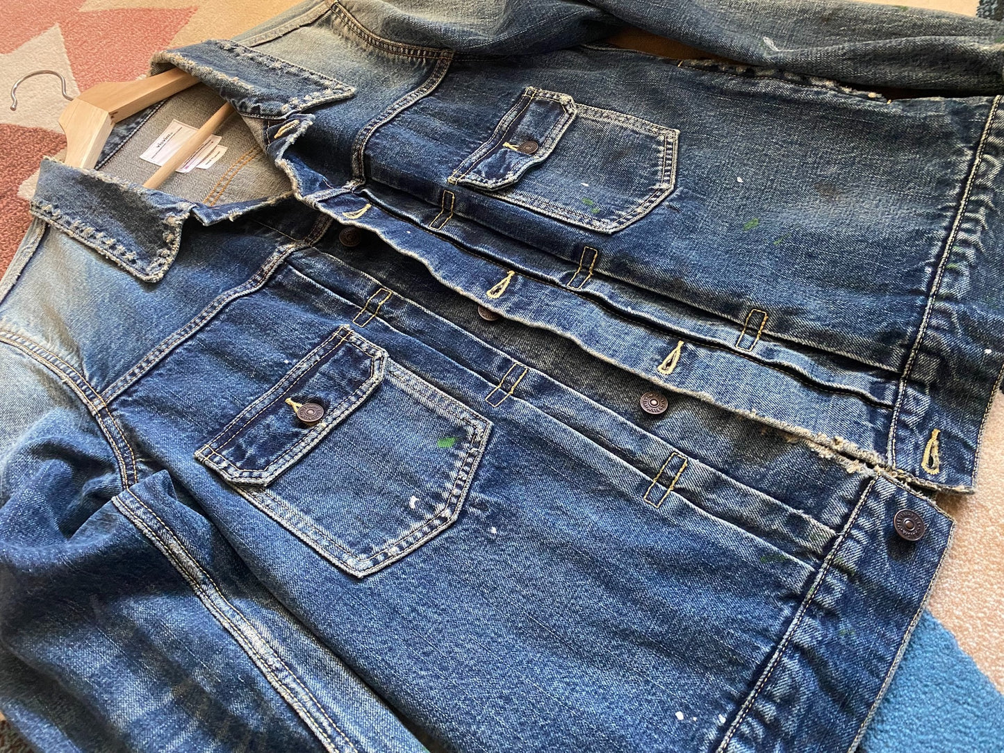 Visvim101 Denim Jacket with Paint Splatters