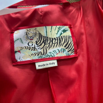 gucci all-over logo stand collar jacket