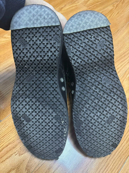 visvim black 7-hole military boots size 9