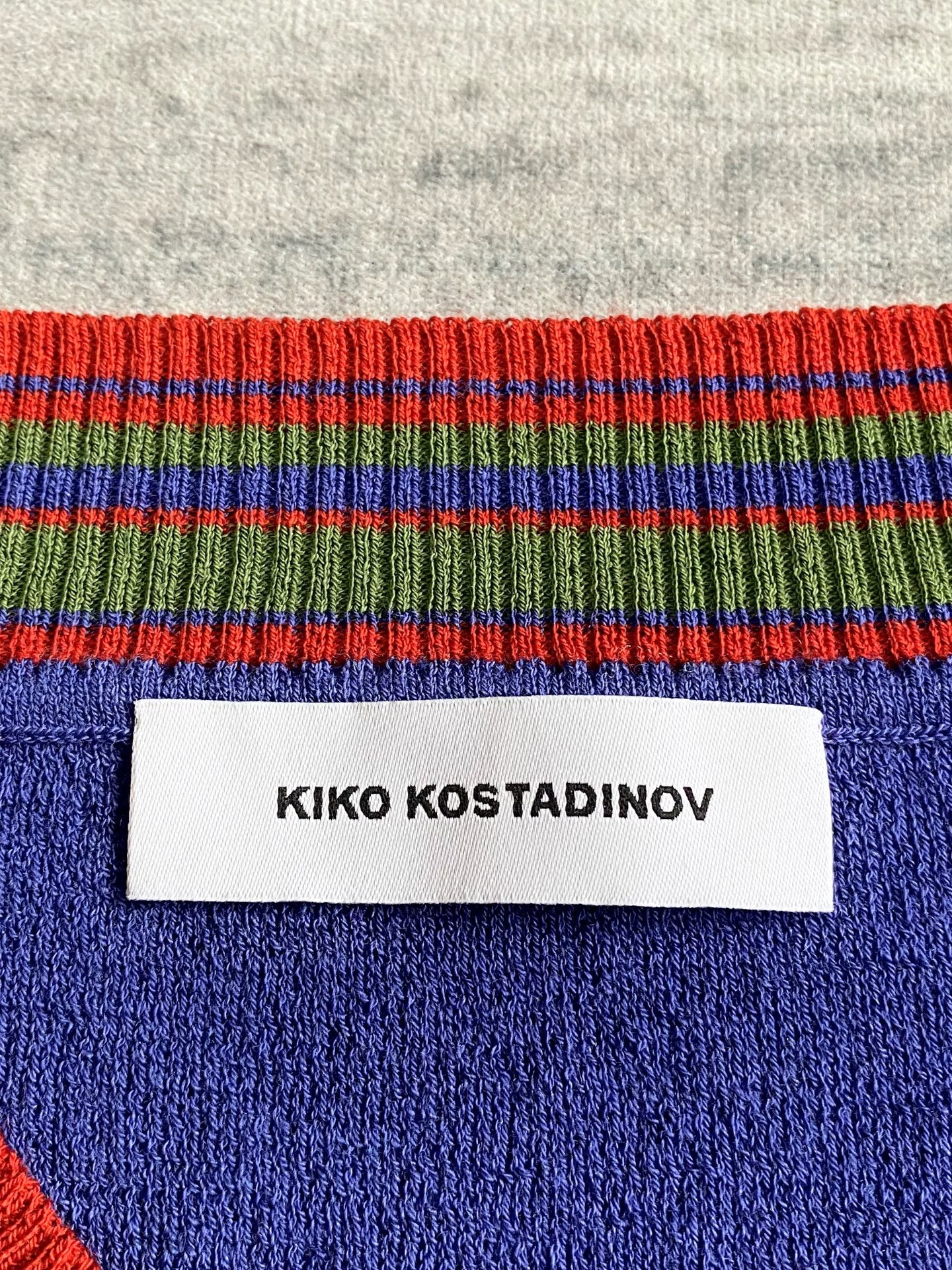 Kiko Kostadinov Purple Knit Vest with Color Blocks