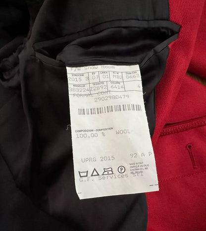 gucci red wool overcoat size 46