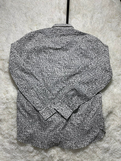 saint laurent tiger print long sleeve shirt