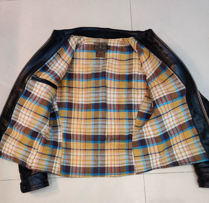 bootleggers 1930 leather jacket with skull design