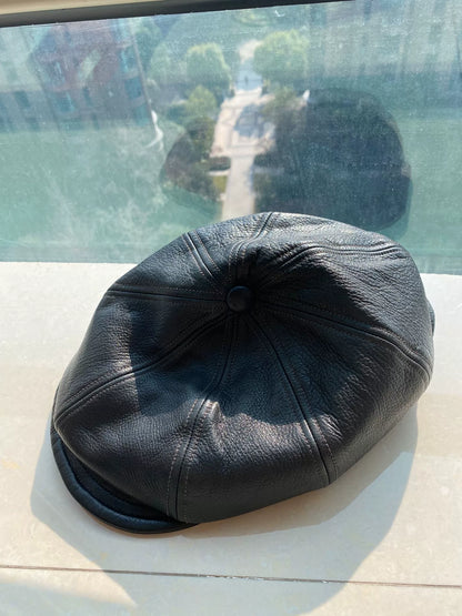 freewheelers leather derby hat cap