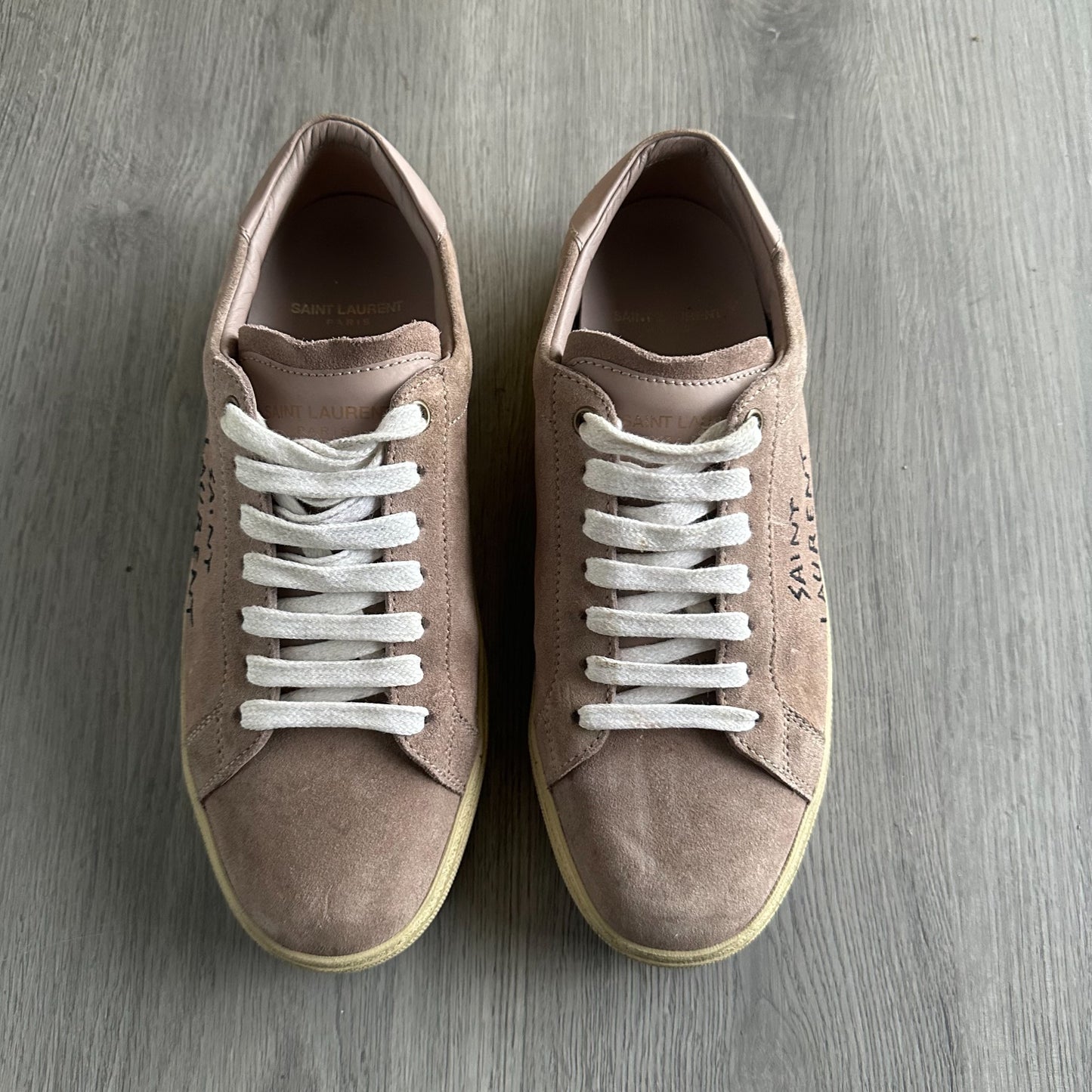 Saint Laurent Suede Court Classic Sneakers
