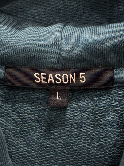 yeezy season 5 blue hoodie size L