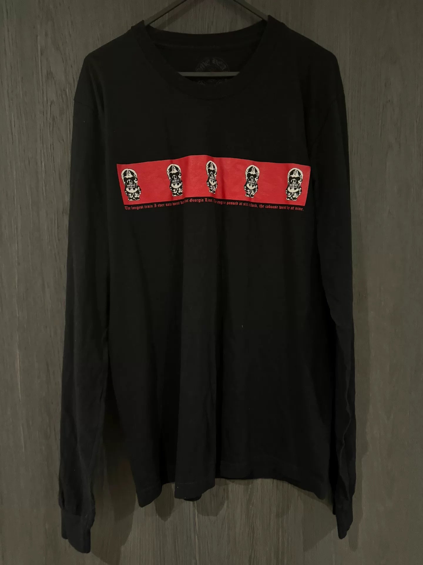 Chrome Hearts Red Printed Skull Short Sleeve Shirt