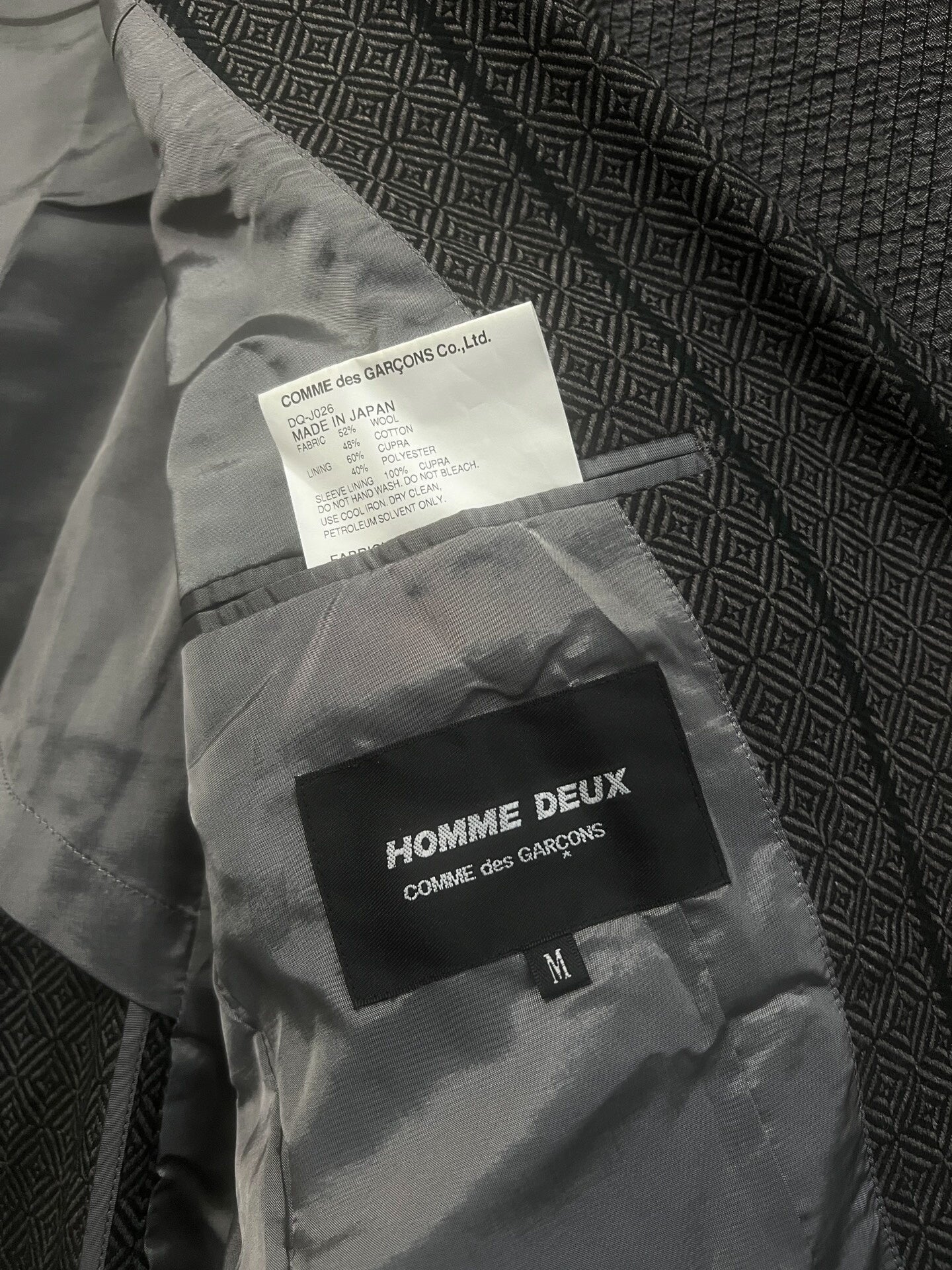 Comme des Garcons Homme Deux Wool Suit