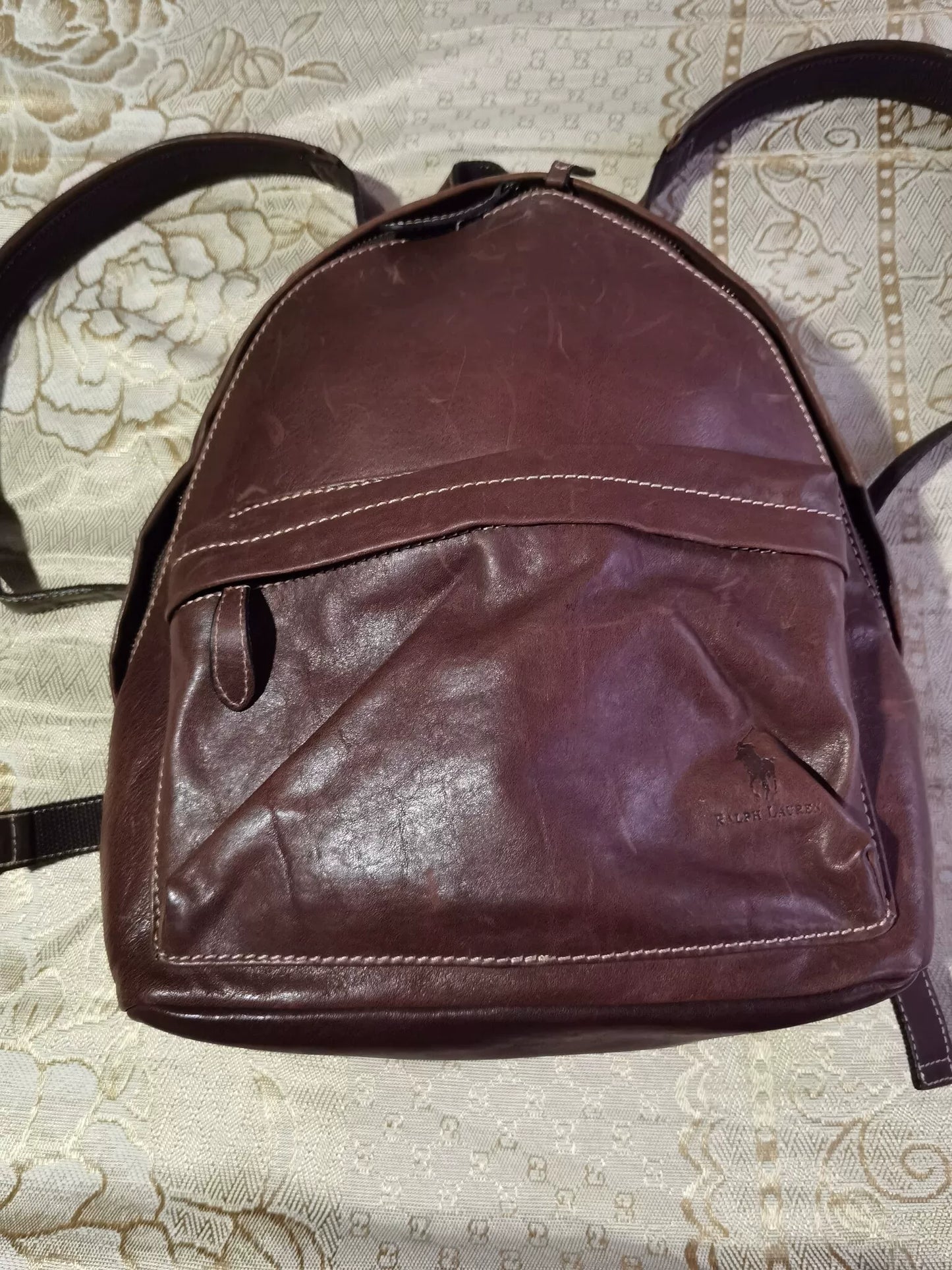 Ralph Lauren Vintage Oil Wax Leather Backpack