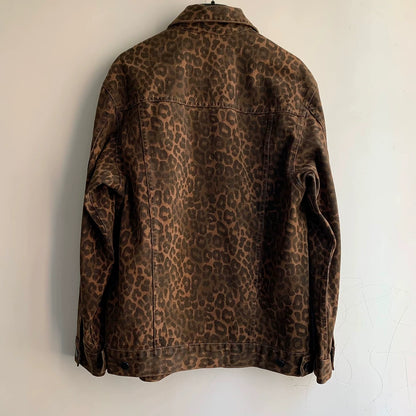 alexander wang leopard print denim jacket