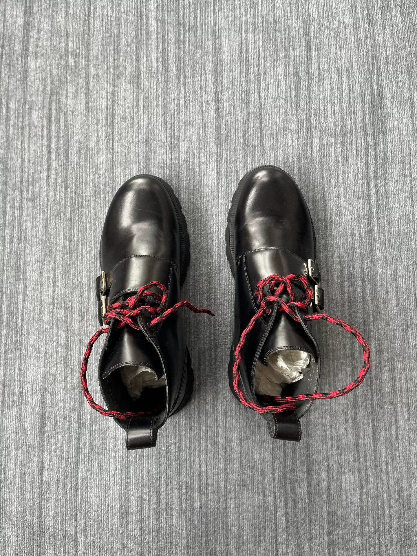 Dior Homme Red String Leather Boots