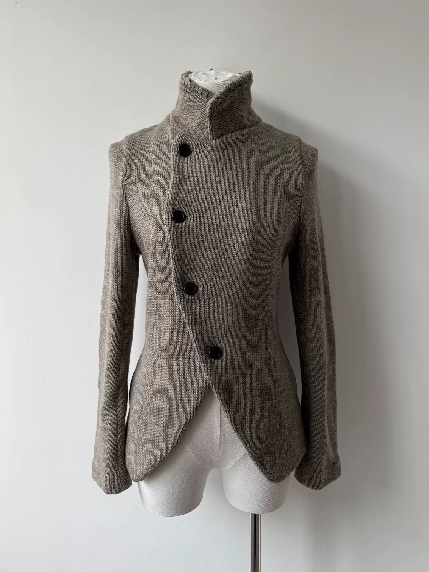 yohji yamamoto wool jacket with unique design