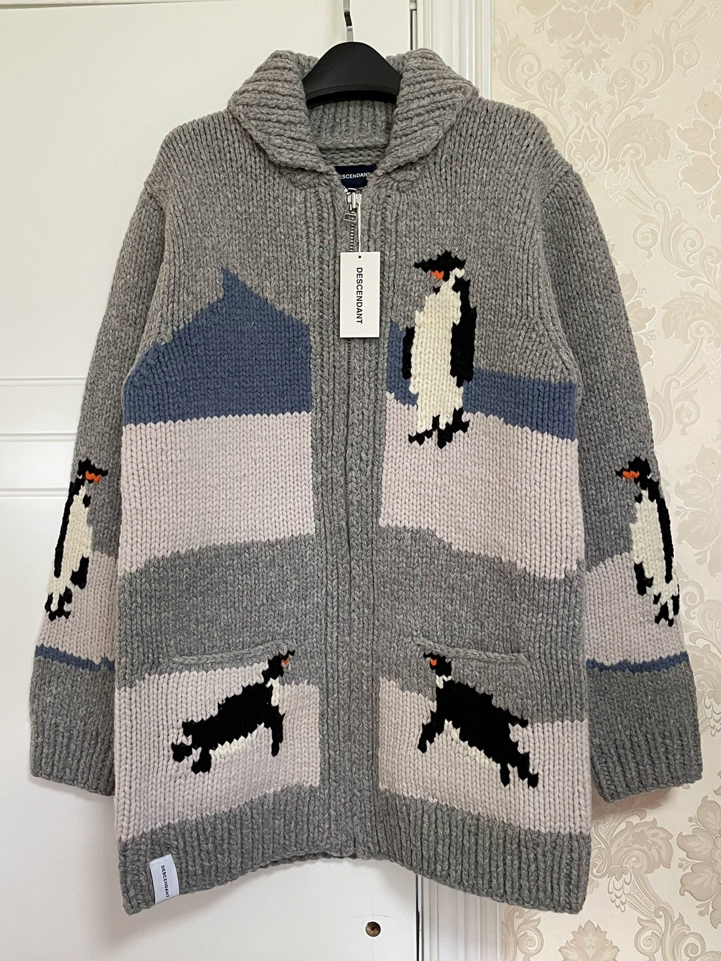 descendant manhot cowichan knit penguin sweater