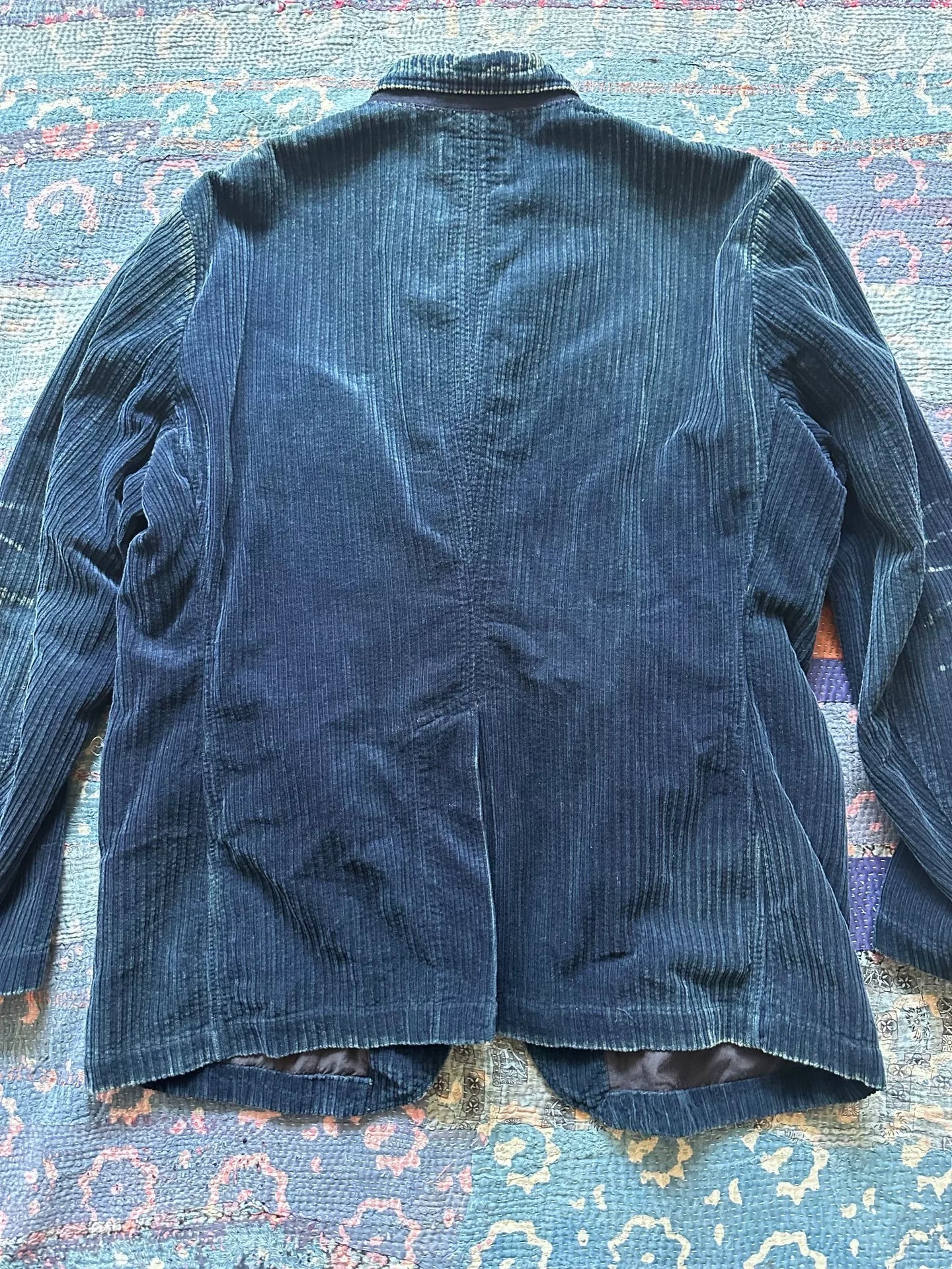 rrl blue denim corduroy blazer