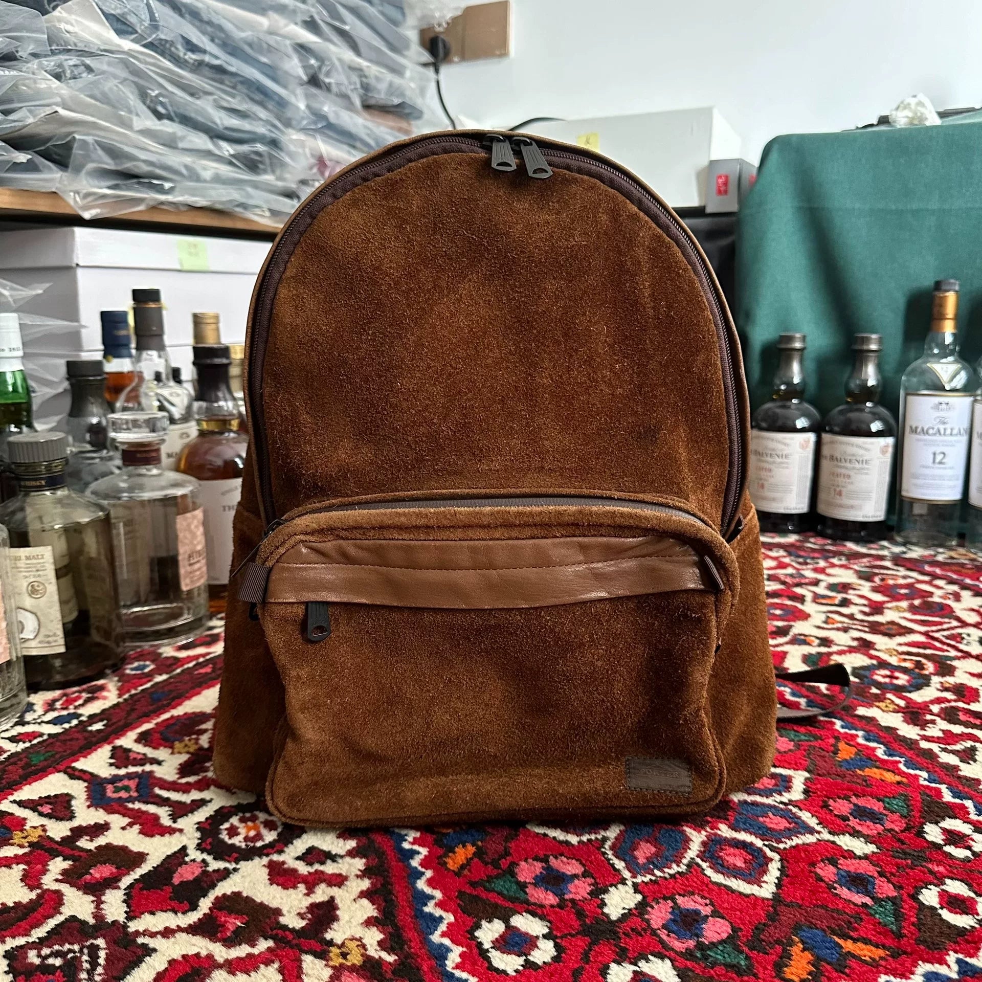 porter both day pack leather backpack