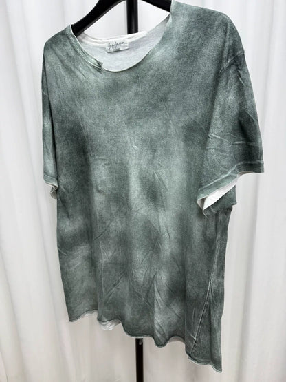 yohji yamamoto tie-dye short sleeve shirt