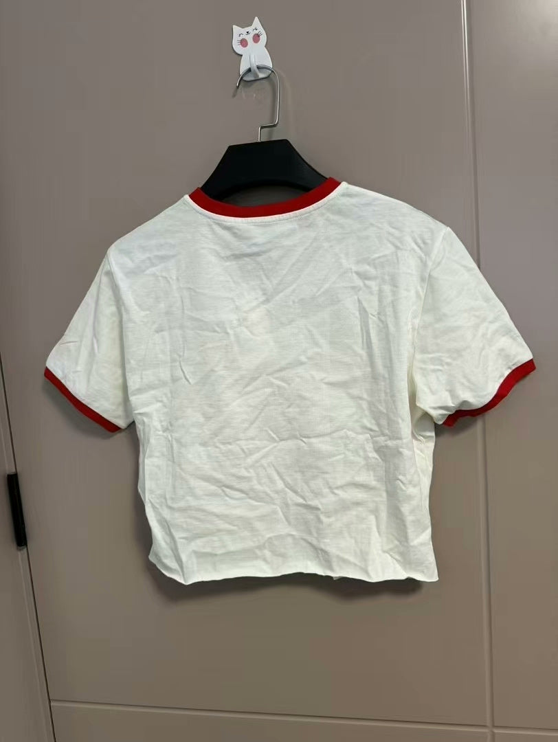 gucci x adidas logo short sleeve shirt