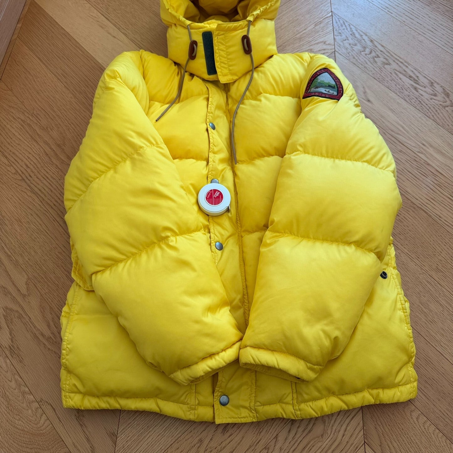 Yellow Hooded Puffer Jacket RL Rugby