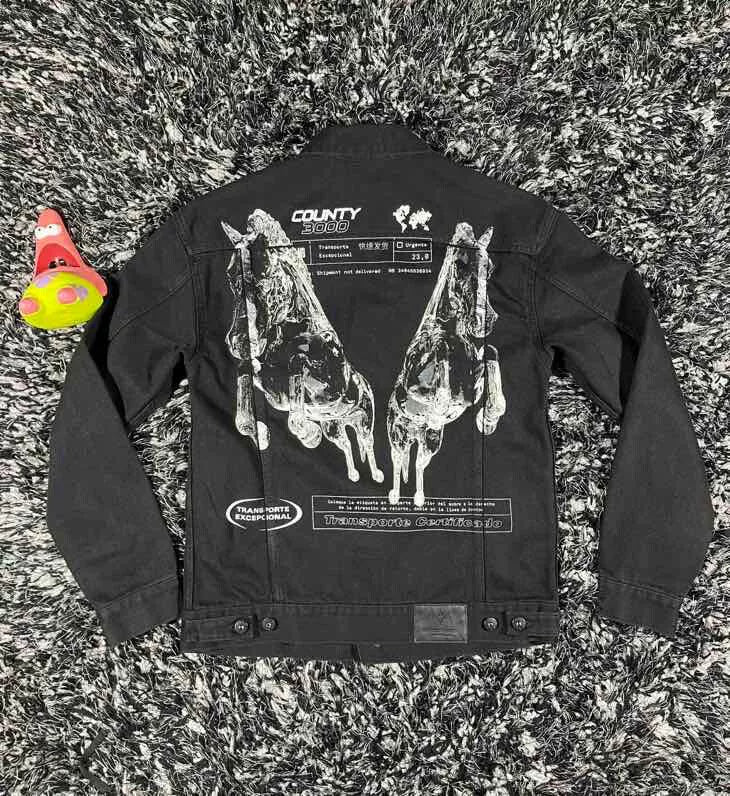 marcelo burlon printed denim jacket