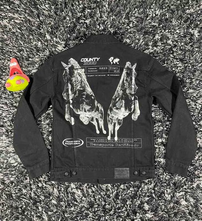 marcelo burlon printed denim jacket