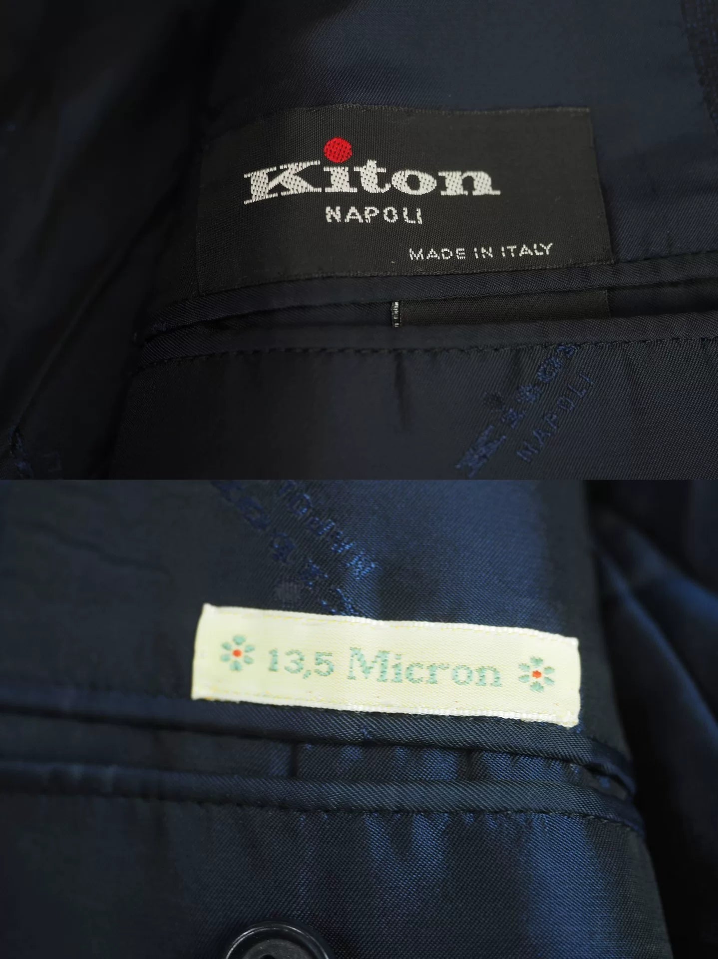 navy wool blazer by kiton