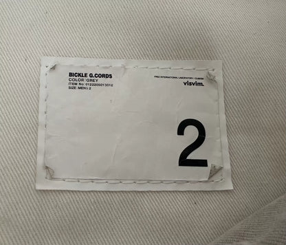 visvim bickle g.cords utility jacket grey