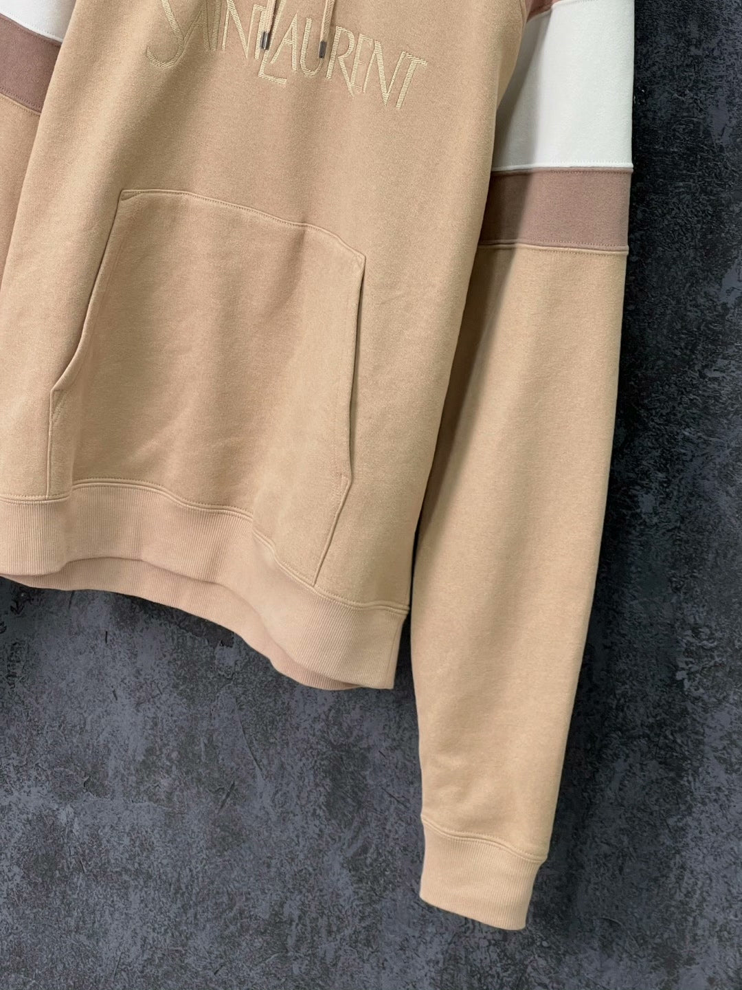 SAINT LAURENT Embroidered Cotton Hoodie