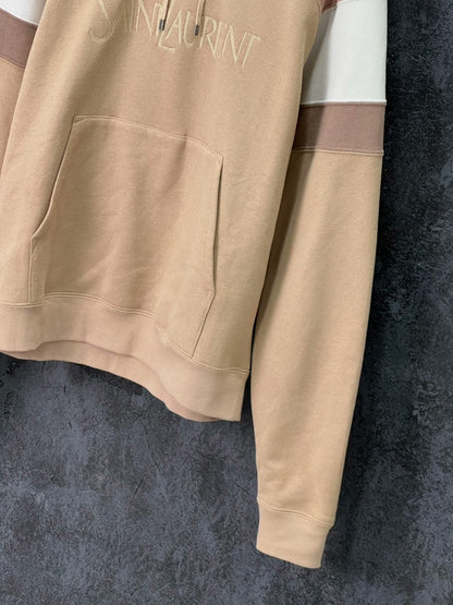 SAINT LAURENT Embroidered Cotton Hoodie