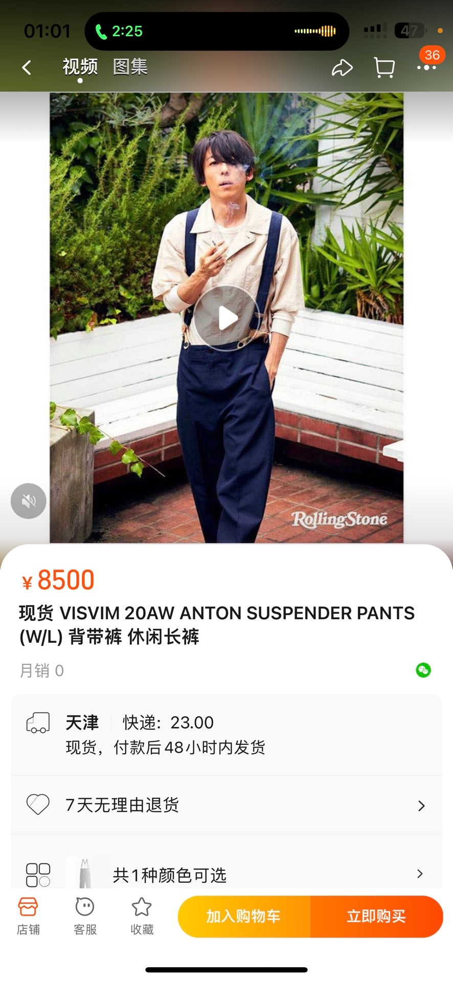 visvim anton suspender pants in gray