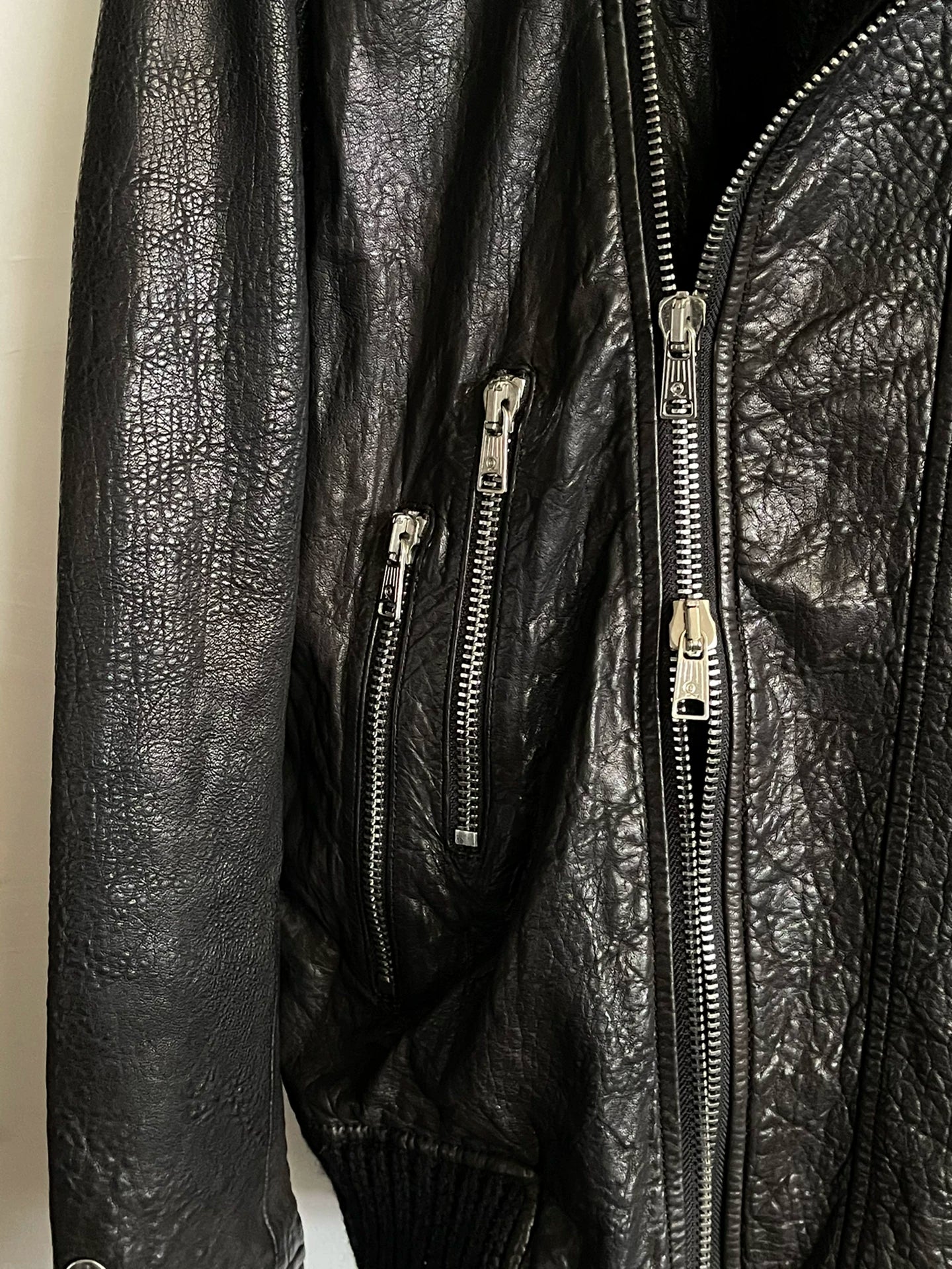 alexander mcqueen leather biker jacket size 50