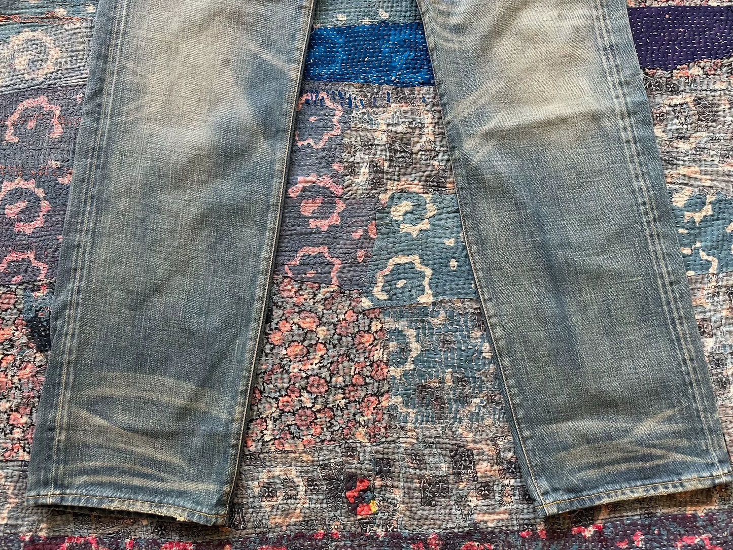 rrl washed straight leg denim jeans