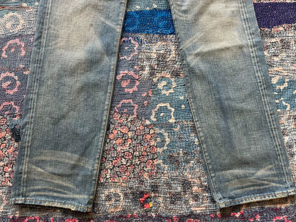 rrl washed straight leg denim jeans