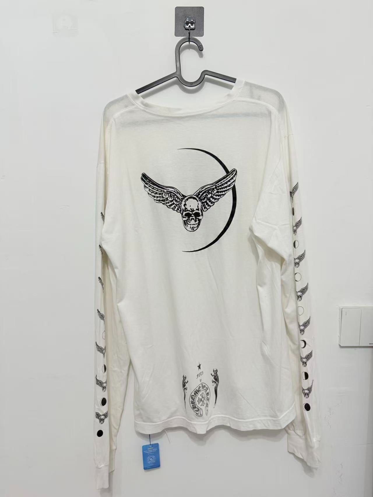 Chrome Hearts Black Foti Skull Angel Longsleeve