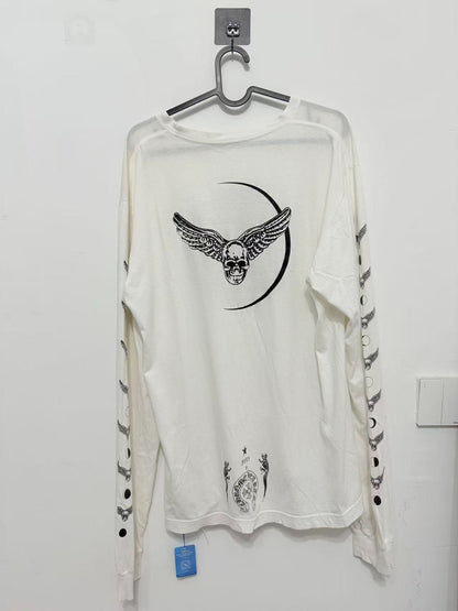 Chrome Hearts Black Foti Skull Angel Longsleeve