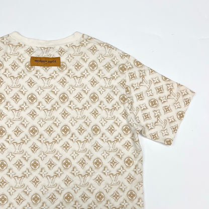 Louis Vuitton Beige Monogram Print T-shirt