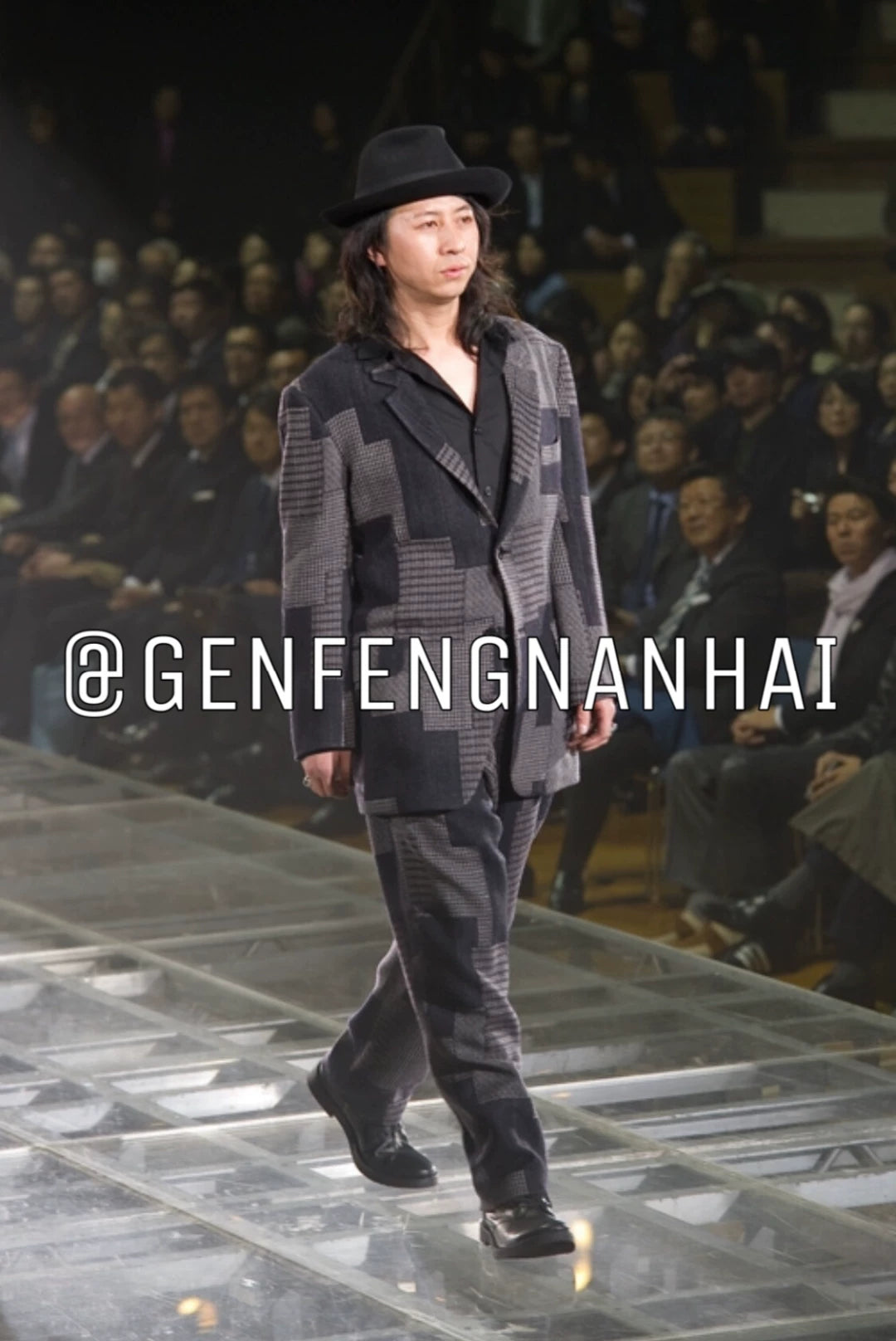 yohji yamamoto patchwork wool blazer