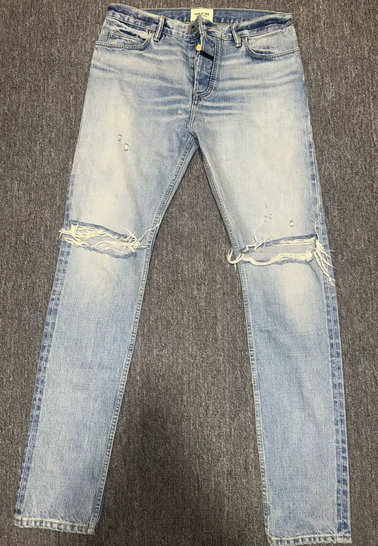 fear of god distressed denim pants